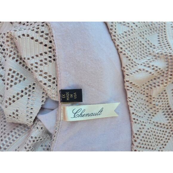 Chenault Women’s Plus Size Cream Sleeveless Lined Blouse - 1X - Picture 5 of 8